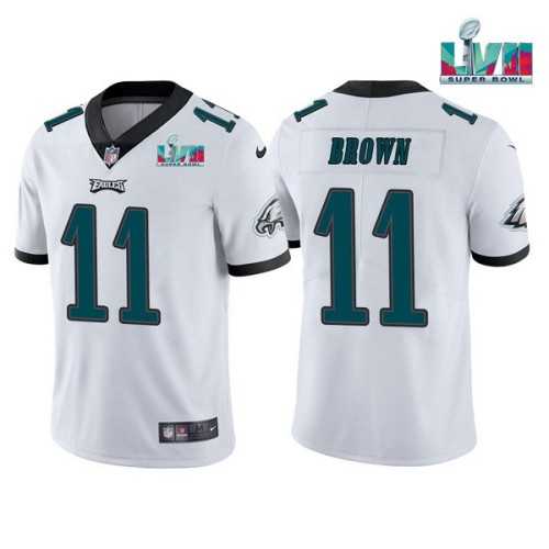 Men & Women & Youth Philadelphia Eagles #11 A.J. Brown White Super Bowl LVII Patch Vapor Untouchable Limited Stitched Jersey->philadelphia eagles->NFL Jersey